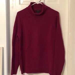 Magenta lands end funnel neck sweater